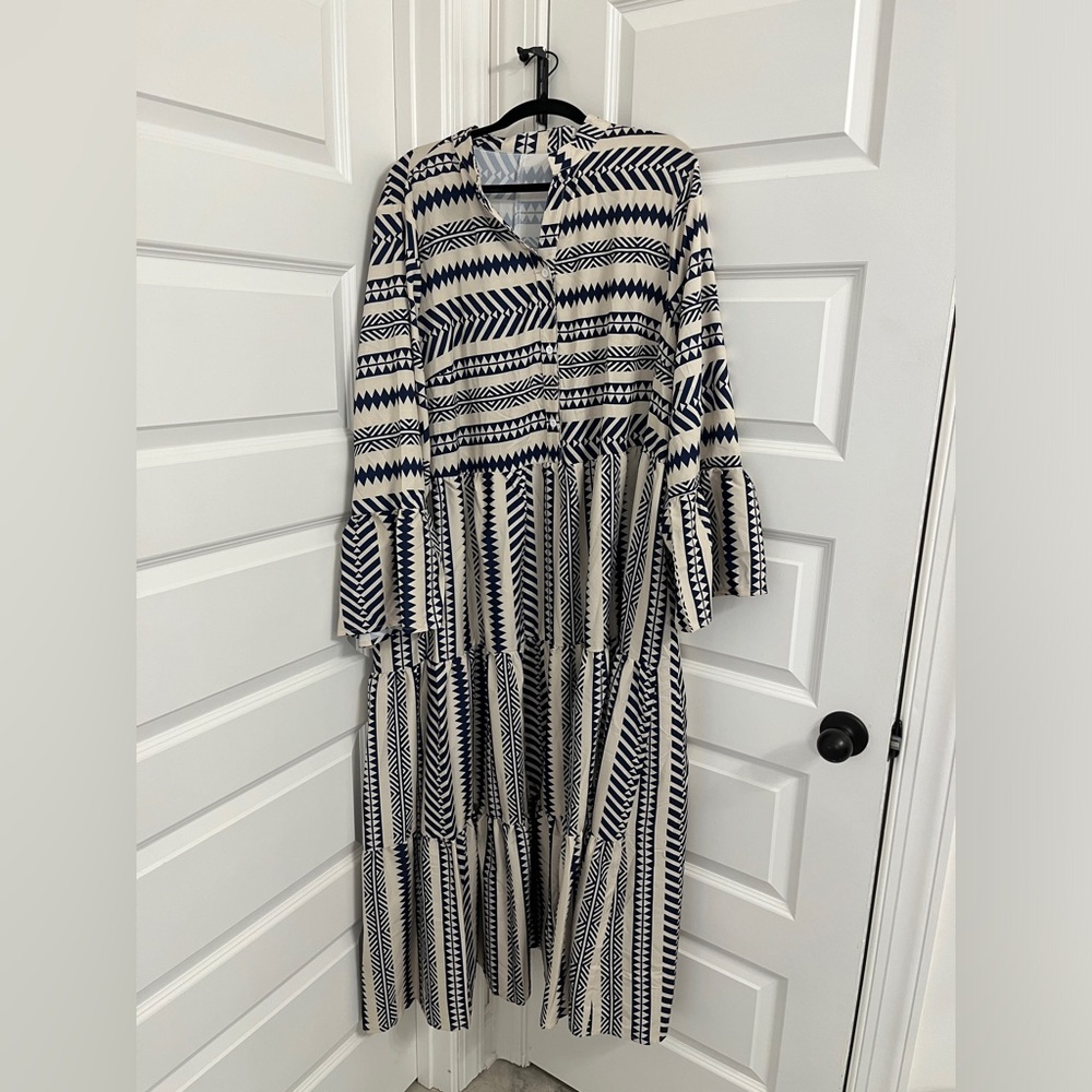 SHEIN tribal print maxi dress, 3X